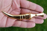 Gold Plated Sikh Steel Ceremonial Mini Siri Sahib Mirch Chilli design Singh NN7