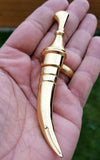 Gold Plated Sikh Steel Ceremonial Mini Siri Sahib Mirch Chilli design Singh NN7
