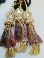 Indian Punjabi Pranda Mehndi Jagoo Mirror Bridal Patiala Paranda Hair Braid A38