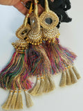 Indian Punjabi Pranda Mehndi Jagoo Mirror Bridal Patiala Paranda Hair Braid A38
