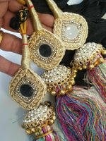 Indian Punjabi Pranda Mehndi Jagoo Mirror Bridal Patiala Paranda Hair Braid A38
