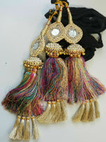 Indian Punjabi Pranda Mehndi Jagoo Mirror Bridal Patiala Paranda Hair Braid A38