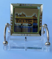 Golden Temple Darbar Sahib Ji Photo Portrait Sikh  Desktop Chair Stand A5 Singh