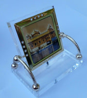 Golden Temple Darbar Sahib Ji Photo Portrait Sikh  Desktop Chair Stand A5 Singh