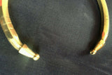 Brass Sikh Kara Stunning 22 Ct. Gold Look Chunky Hindu Open Kada Bangle E31 New