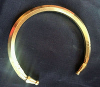 Brass Sikh Kara Stunning 22 Ct. Gold Look Chunky Hindu Open Kada Bangle E31 New