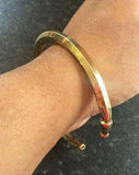 Brass Sikh Kara Stunning 22 Ct. Gold Look Chunky Hindu Open Kada Bangle E31 New