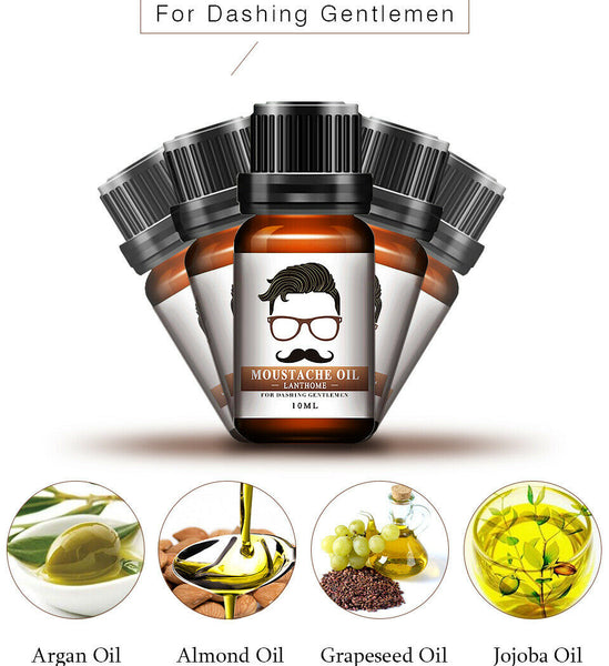 Sikh Singh 10ML Natural Essence Moustache Hair Oil Enhancer Facial Nutrition