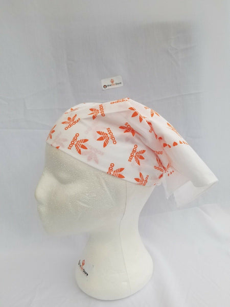 Sikh Hindu Muslim Orange Print bandana Head Wrap Gear Rumal Handkerchief Gift