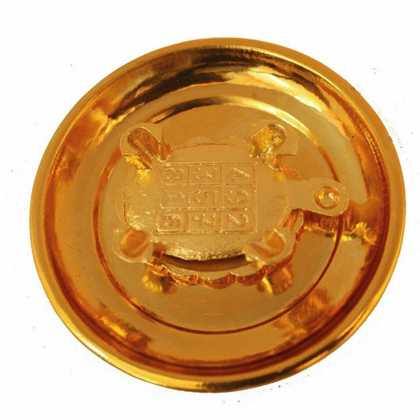 Vastu Fengshui Ikchapurti Kachua - Small Golden Finish Tortoise Amulet Talisman