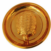 Vastu Fengshui Ikchapurti Kachua - Small Golden Finish Tortoise Amulet Talisman