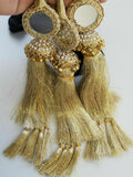 Indian Punjabi Parandi Mehndi Jagoo Mirror Bridal Patiala Paranda Hair Braid A37