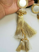 Indian Punjabi Parandi Mehndi Jagoo Mirror Bridal Patiala Paranda Hair Braid A37
