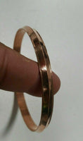 Stunning 100% Pure Copper Punjabi Hindu Sikh Singh Khalsa 1 Edge Healing Kara B1