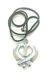 Bracelet en acier inoxydable Punjabi Sikh Khanda avec pendentif en forme de voiture - À suspendre au mur ou à une porte - Pour prospérité, bonne chance - Cadeau idéal pour une pendaison de crémaillère, une réussite et une élimination des obstacles.