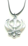 Bracelet en acier inoxydable Punjabi Sikh Khanda avec pendentif en forme de voiture - À suspendre au mur ou à une porte - Pour prospérité, bonne chance - Cadeau idéal pour une pendaison de crémaillère, une réussite et une élimination des obstacles.