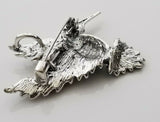 Humming Bird Brooch Vintage Look SILVER Plated Suit Coat Broach Collar Pin B8S