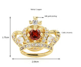 Crown pin brooch vintage look gold plated retro queen jubilee celebrity broach K