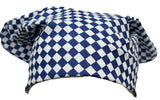 Sikh punjabi blue white boxes hindu bandana head wrap gear rumal handkerchief yy