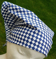 Sikh punjabi blue white boxes hindu bandana head wrap gear rumal handkerchief yy