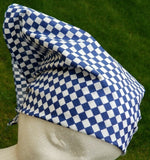 Sikh punjabi blue white boxes hindu bandana head wrap gear rumal handkerchief yy