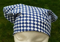 Sikh punjabi blue white boxes hindu bandana head wrap gear rumal handkerchief yy