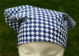 Sikh punjabi blue white boxes hindu bandana head wrap gear rumal handkerchief yy