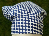 Sikh punjabi blue white boxes hindu bandana head wrap gear rumal handkerchief yy