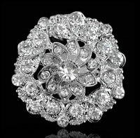 Christmas new year stunning diamonte silver plated brooch pin broach gift rr9