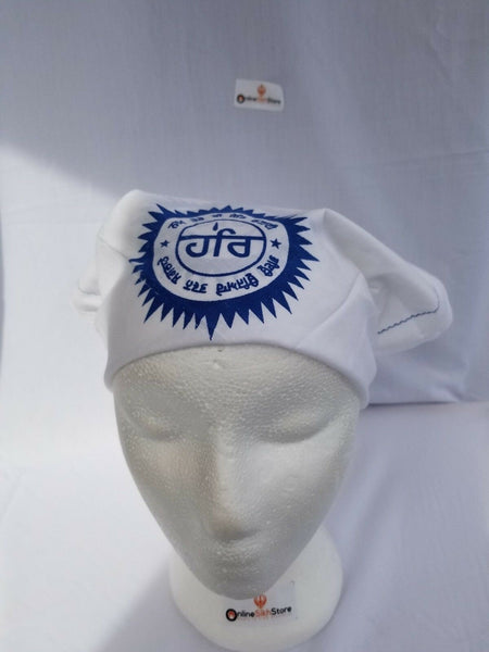 Logo Handkerchief Cap Sikh Hindu Kaur Singh Blue Hari Har Bandana