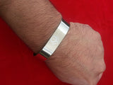Unisex stainless steel laser engraved khanda clip on sikh kara - adjustable size