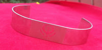Unisex stainless steel laser engraved khanda clip on sikh kara - adjustable size