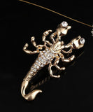 Scorpion brooch vintage look gold plated zodiac broach astrology luck pin k28