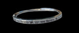 Hindu Kara OM Namo Shivay Kada Smooth Flat Stainless Steel Ohm Mantra Bangle E13K
