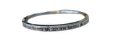 Hindu Kara OM Namo Shivay Kada Smooth Flat Stainless Steel Ohm Mantra Bangle E13K