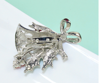 Christmas Bell Brooch Gold Silver Plated Broach Stones Celebrity Queen PIN i14