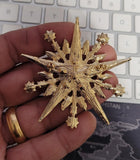 Starburst Celebrity Brooch Pin Stunning Vintage Look Gold plated Broach JJJ34G