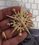 Starburst Celebrity Brooch Pin Stunning Vintage Look Gold plated Broach JJJ34G