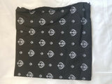 Black Khanda Rumal Sikh Temple Head Cover Cotton Bandana Head Wrap Black Khalsa