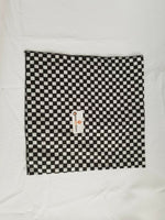 Sikh punjabi black white boxes hindu bandana head wrap gear rumal handkerchief