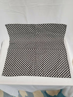 Sikh punjabi black white boxes hindu bandana head wrap gear rumal handkerchief
