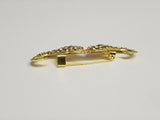 Stunning diamonte gold plated hindu sikh punjabi moustache brooch broach pin