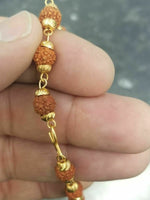 Rudraksh mala natural beads evil eye protection lucky necklace rudraksha ff14