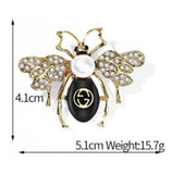 Celebrity honey bee brooch vintage look broach gold silver plated designer pin