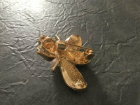 Celebrity honey bee brooch vintage look broach gold silver plated designer pin