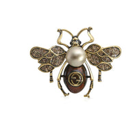 Celebrity honey bee brooch vintage look broach gold silver plated designer pin