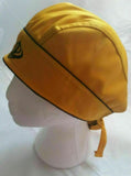 Sikh Patka Yellow Jean Embroidered Khanda Adult Unisex Head Wrap Punjabi Turban