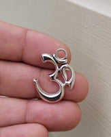 Om pendant hindu ohm power necklace silver plated evil eye protection shield k49G