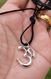 Om pendant hindu ohm power necklace silver plated evil eye protection shield k49G