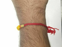 Lucky hindu red thread stunning evil eye protection bracelet talisman amulet ff1